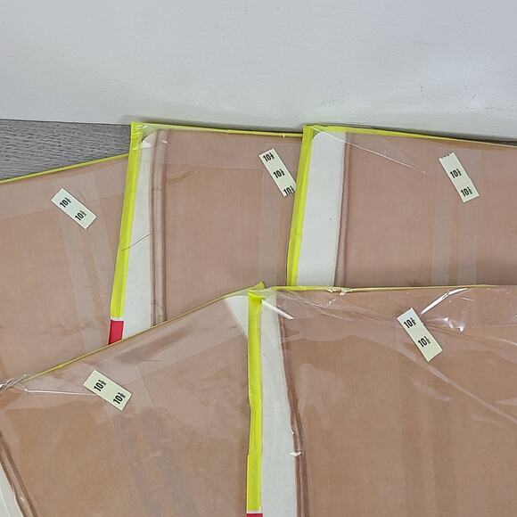 NOS National's Guaranteed Hosiery Thigh-Hi Stocking Beige Medium 10.5 Box of 5 - Picture 4 of 5